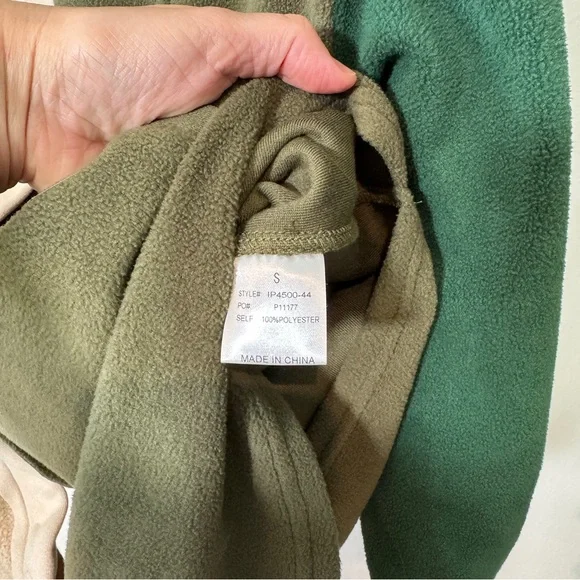 BIBI Two-Tone Green and Cream Button-Up Jacket - Picture 8 of 8